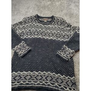 New York Style‎ Fuzz Vintage Style Knit Black/White Sweater Women's Medium